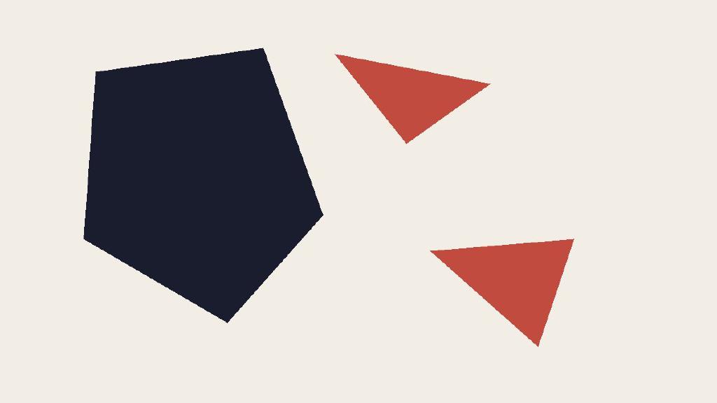 Asymmetric polygon composition in ink and terracotta on bone paper. A placeholder typographic specimen.